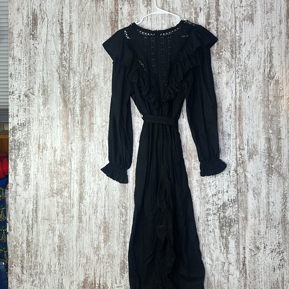 Farm Rio Black Laces & Ruffles Jumpsuit Size M NWT - Picture 14 of 14